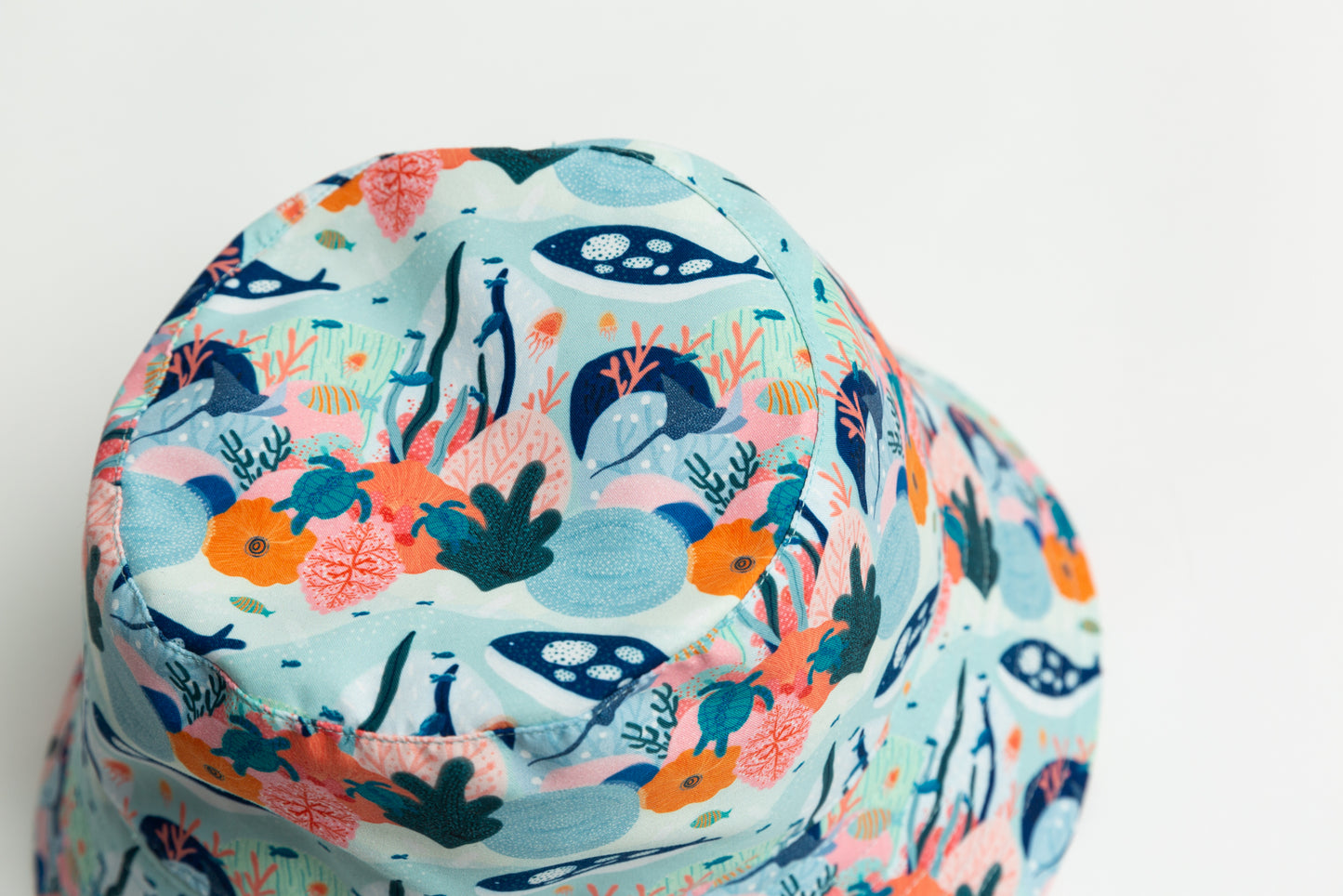 Reversible Bucket Hat (Ocean Print)